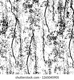 Vector grunge overlay texture. Black and white background. Abstract monochrome image includes a faded effect in dark tones