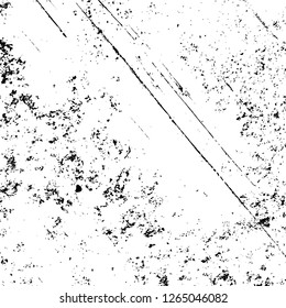 Vector grunge overlay texture. Black and white background. Abstract monochrome image includes a faded effect in dark tones