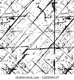 Vector grunge overlay texture. Black and white background. Abstract monochrome image includes a faded effect in dark tones