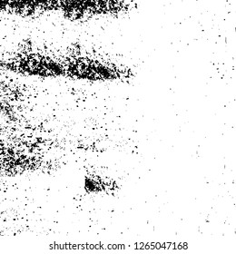 Vector grunge overlay texture. Black and white background. Abstract monochrome image includes a faded effect in dark tones