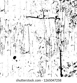 Vector grunge overlay texture. Black and white background. Abstract monochrome image includes a faded effect in dark tones