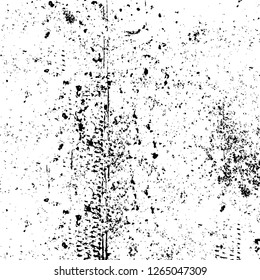 Vector grunge overlay texture. Black and white background. Abstract monochrome image includes a faded effect in dark tones