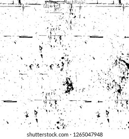 Vector grunge overlay texture. Black and white background. Abstract monochrome image includes a faded effect in dark tones