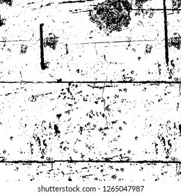 Vector grunge overlay texture. Black and white background. Abstract monochrome image includes a faded effect in dark tones