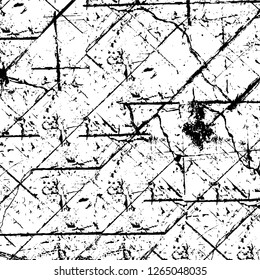 Vector grunge overlay texture. Black and white background. Abstract monochrome image includes a faded effect in dark tones