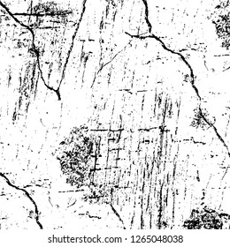Vector grunge overlay texture. Black and white background. Abstract monochrome image includes a faded effect in dark tones