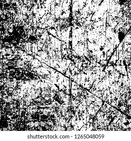 Vector grunge overlay texture. Black and white background. Abstract monochrome image includes a faded effect in dark tones