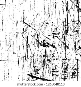 Vector grunge overlay texture. Black and white background. Abstract monochrome image includes a faded effect in dark tones