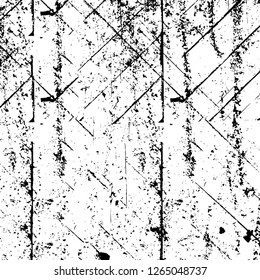 Vector grunge overlay texture. Black and white background. Abstract monochrome image includes a faded effect in dark tones