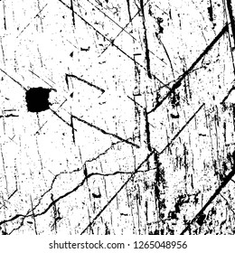 Vector grunge overlay texture. Black and white background. Abstract monochrome image includes a faded effect in dark tones