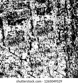 Vector grunge overlay texture. Black and white background. Abstract monochrome image includes a faded effect in dark tones