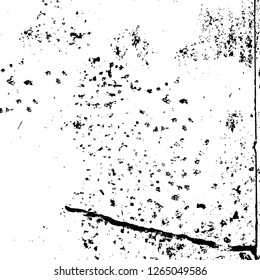 Vector grunge overlay texture. Black and white background. Abstract monochrome image includes a faded effect in dark tones