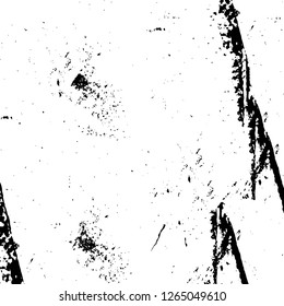 Vector grunge overlay texture. Black and white background. Abstract monochrome image includes a faded effect in dark tones