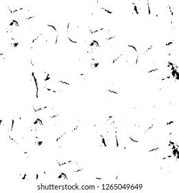 Vector grunge overlay texture. Black and white background. Abstract monochrome image includes a faded effect in dark tones