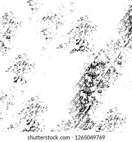 Vector grunge overlay texture. Black and white background. Abstract monochrome image includes a faded effect in dark tones