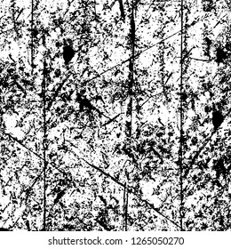 Vector grunge overlay texture. Black and white background. Abstract monochrome image includes a faded effect in dark tones