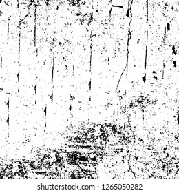 Vector grunge overlay texture. Black and white background. Abstract monochrome image includes a faded effect in dark tones