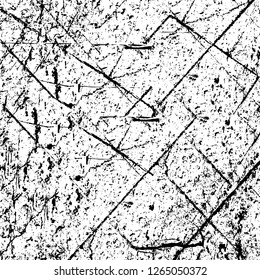 Vector grunge overlay texture. Black and white background. Abstract monochrome image includes a faded effect in dark tones