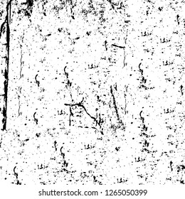 Vector grunge overlay texture. Black and white background. Abstract monochrome image includes a faded effect in dark tones