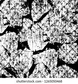 Vector grunge overlay texture. Black and white background. Abstract monochrome image includes a faded effect in dark tones