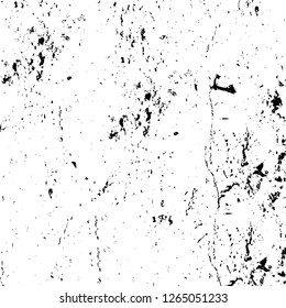 Vector grunge overlay texture. Black and white background. Abstract monochrome image includes a faded effect in dark tones