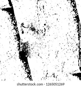 Vector grunge overlay texture. Black and white background. Abstract monochrome image includes a faded effect in dark tones