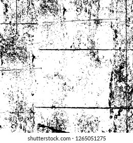 Vector grunge overlay texture. Black and white background. Abstract monochrome image includes a faded effect in dark tones