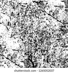 Vector grunge overlay texture. Black and white background. Abstract monochrome image includes a faded effect in dark tones