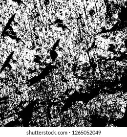 Vector grunge overlay texture. Black and white background. Abstract monochrome image includes a faded effect in dark tones