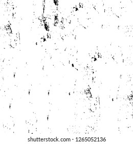 Vector grunge overlay texture. Black and white background. Abstract monochrome image includes a faded effect in dark tones