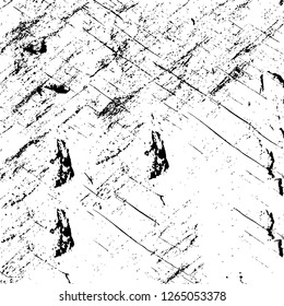 Vector grunge overlay texture. Black and white background. Abstract monochrome image includes a faded effect in dark tones