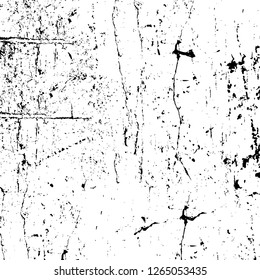 Vector grunge overlay texture. Black and white background. Abstract monochrome image includes a faded effect in dark tones