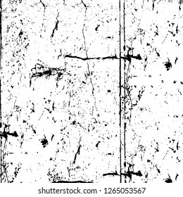 Vector grunge overlay texture. Black and white background. Abstract monochrome image includes a faded effect in dark tones
