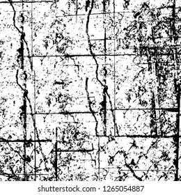 Vector grunge overlay texture. Black and white background. Abstract monochrome image includes a faded effect in dark tones