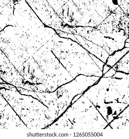 Vector grunge overlay texture. Black and white background. Abstract monochrome image includes a faded effect in dark tones