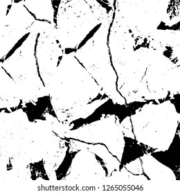 Vector grunge overlay texture. Black and white background. Abstract monochrome image includes a faded effect in dark tones