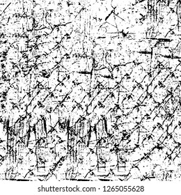 Vector grunge overlay texture. Black and white background. Abstract monochrome image includes a faded effect in dark tones