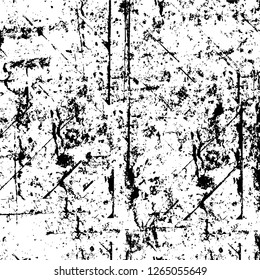 Vector grunge overlay texture. Black and white background. Abstract monochrome image includes a faded effect in dark tones