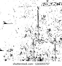 Vector grunge overlay texture. Black and white background. Abstract monochrome image includes a faded effect in dark tones