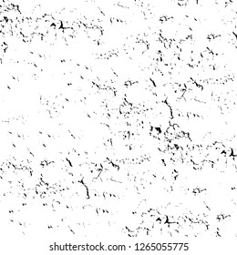 Vector grunge overlay texture. Black and white background. Abstract monochrome image includes a faded effect in dark tones