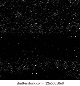 Vector grunge overlay texture. Black and white background. Abstract monochrome image includes a faded effect in dark tones