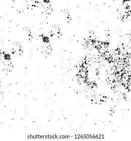 Vector grunge overlay texture. Black and white background. Abstract monochrome image includes a faded effect in dark tones