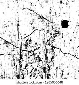 Vector grunge overlay texture. Black and white background. Abstract monochrome image includes a faded effect in dark tones