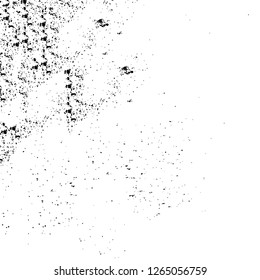 Vector grunge overlay texture. Black and white background. Abstract monochrome image includes a faded effect in dark tones