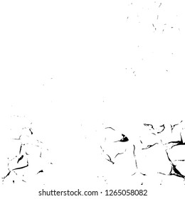 Vector grunge overlay texture. Black and white background. Abstract monochrome image includes a faded effect in dark tones