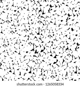 Vector grunge overlay texture. Black and white background. Abstract monochrome image includes a faded effect in dark tones