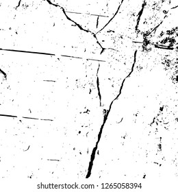 Vector grunge overlay texture. Black and white background. Abstract monochrome image includes a faded effect in dark tones
