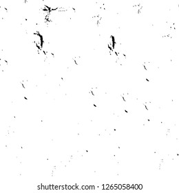 Vector grunge overlay texture. Black and white background. Abstract monochrome image includes a faded effect in dark tones