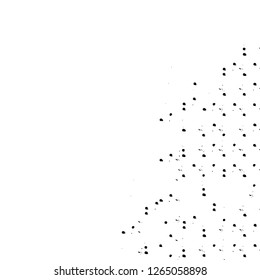 Vector grunge overlay texture. Black and white background. Abstract monochrome image includes a faded effect in dark tones
