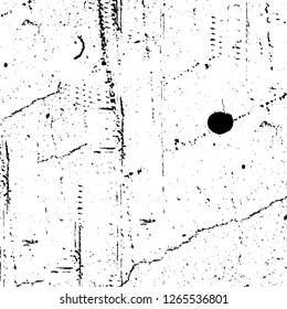 Vector grunge overlay texture. Black and white background. Abstract monochrome image includes a faded effect in dark tones